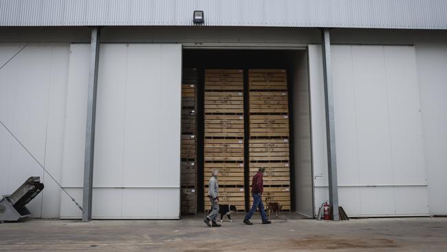 Fay and Terry with their new Tolsma potato storage system. Pictures: Nicole Cleary