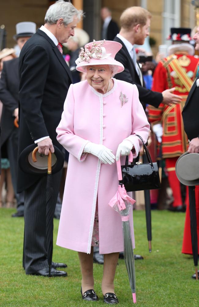 The Queen’s last attendance at the Royal Garden Party at Buckingham Palace in May 2019. Picture: Yui Mok – WPA Pool/Getty Images