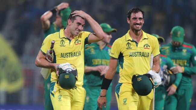 Pat Cummins and Mitchell Starc guided Australia to victory. Picture: Pankaj Nangia/Gallo Images/Getty Images
