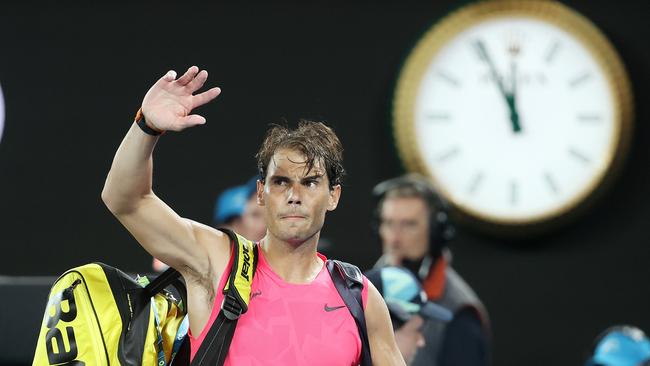 Time is up for Nadal. Picture: Michael Klein