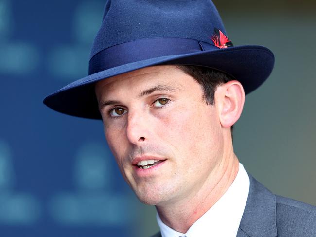 SYDNEY, AUSTRALIA - FEBRUARY 24: Trainer James Cummings looks prior to the Race 4 Silver Slipper Stakes during "Silver Slipper Stakes Day" - Sydney Racing at Rosehill Gardens on February 24, 2024 in Sydney, Australia. (Photo by Jeremy Ng/Getty Images)