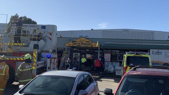 A man has been injured after he fell from a ladder in Dandenong South.