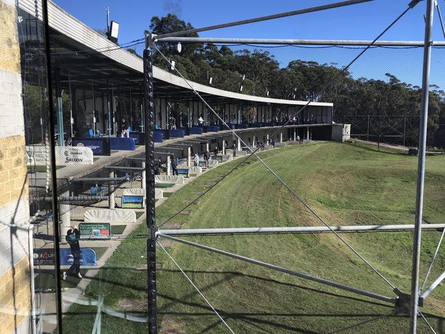 The hitting bays at the current Golf Paradise driving range at Terrey Hills. Picture: Jim O'Rourke