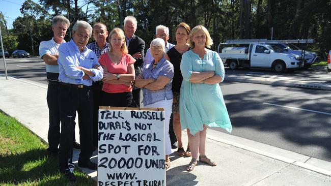 Representatives of action groups against development at South Dural.