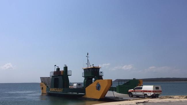 Guests from a Fraser Island resort have been ferried to the mainland. Picture: QFES