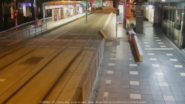 Savage brawl on Surfers Paradise tram tracks