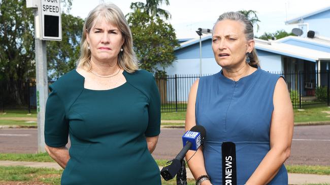 Minister Eva Lawler and Minister Kate Worden. Picture: Katrina Brideford.