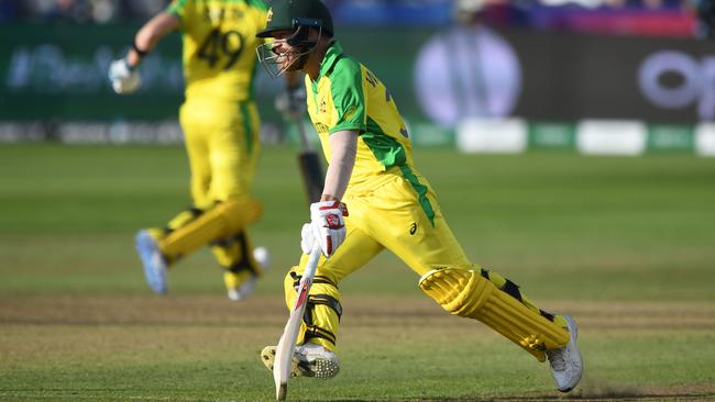 Warner top scored for Australia in its opening victory over Afghanistan.