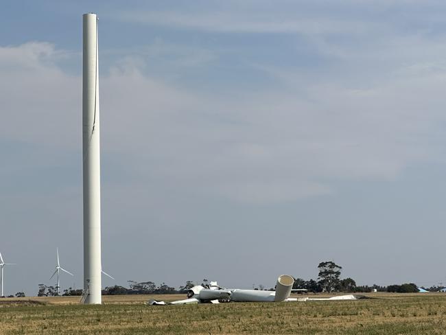 The collapse happened amid high winds. Picture: Supplied