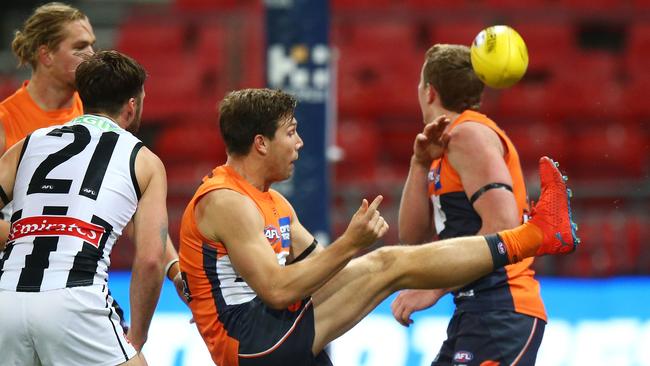 Toby Greene’s miracle goal. Picture: AAP