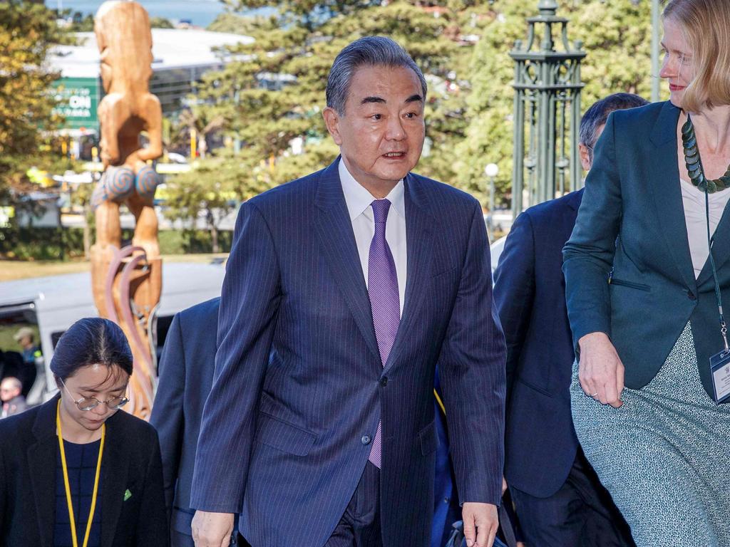 Chinese Foreign Minister Wang Yi is on his way to Australia after a visit to New Zealand. Picture: Mark Mitchell / AFP