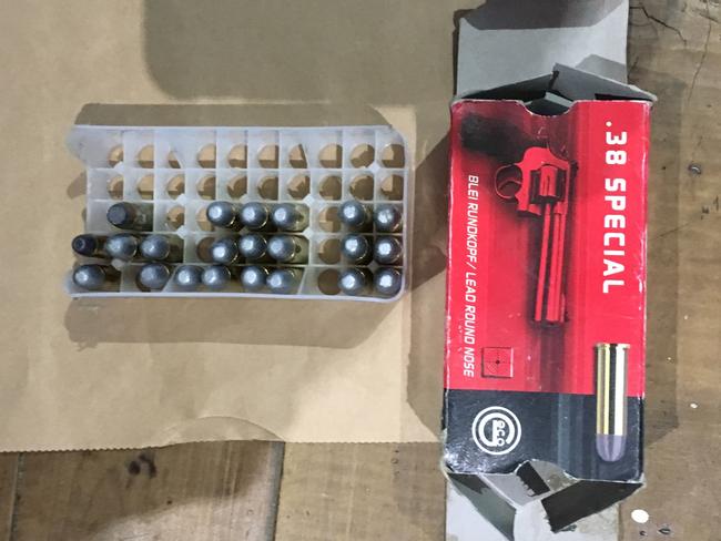 Ammunition police allege they found in the Old Guildford houses. Picture: NSW Police Media