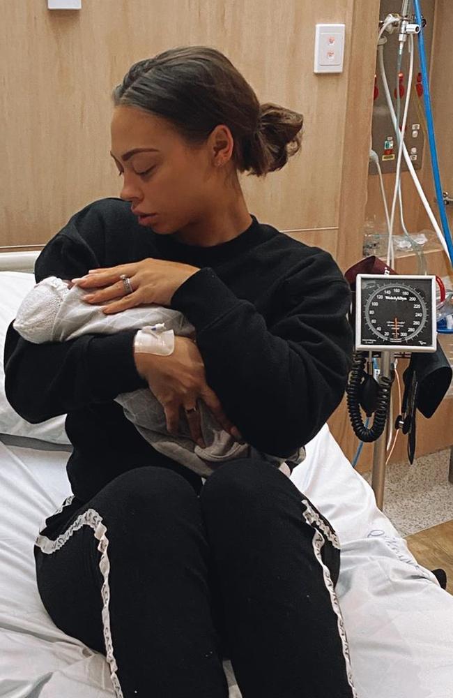 Emilee shared the heartbreaking moment she held Jamal after he was born stillborn.