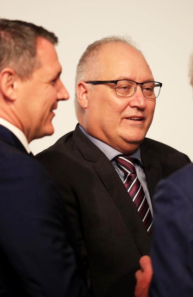 NT Chief Minister Michael Gunner and his then chief of staff Alf Leonardi in 2018. Picture: Justin Kennedy