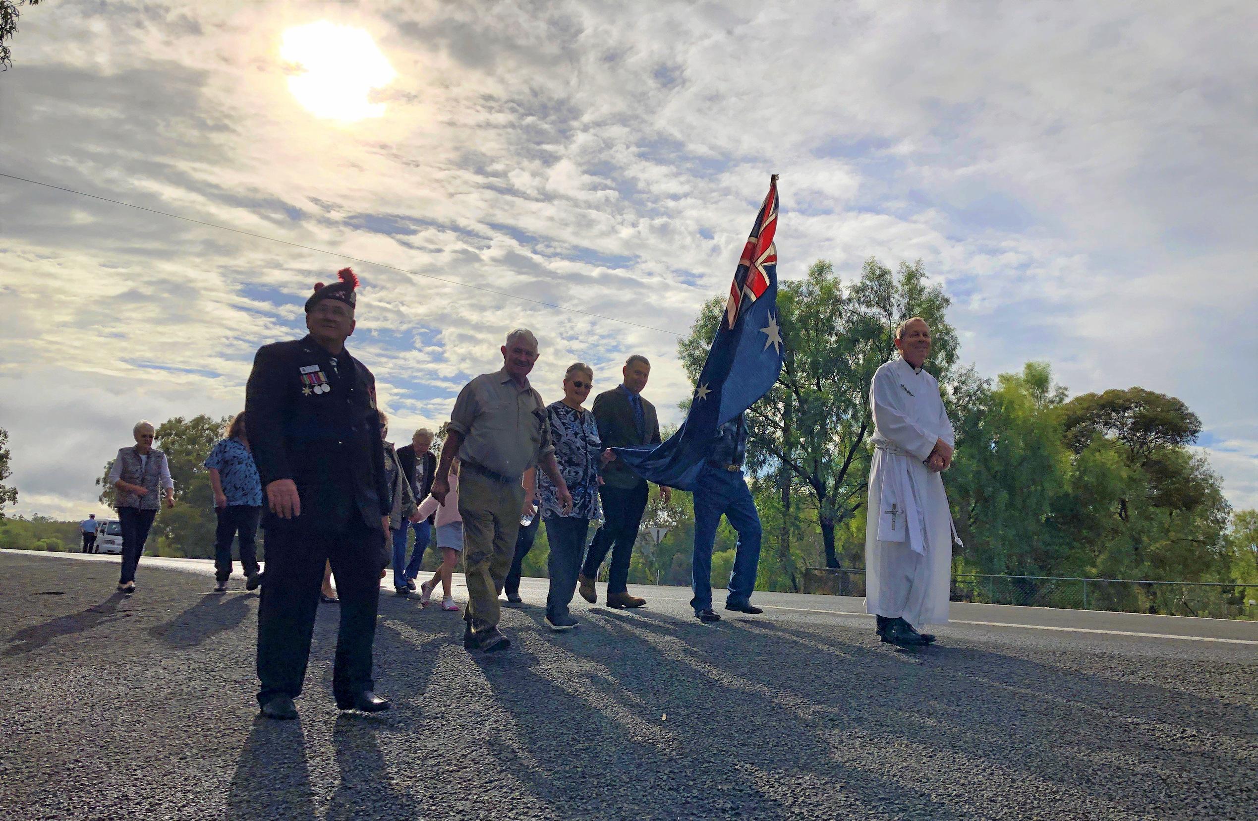 Anzac Day march and service at Amby. Picture: Jorja McDonnell