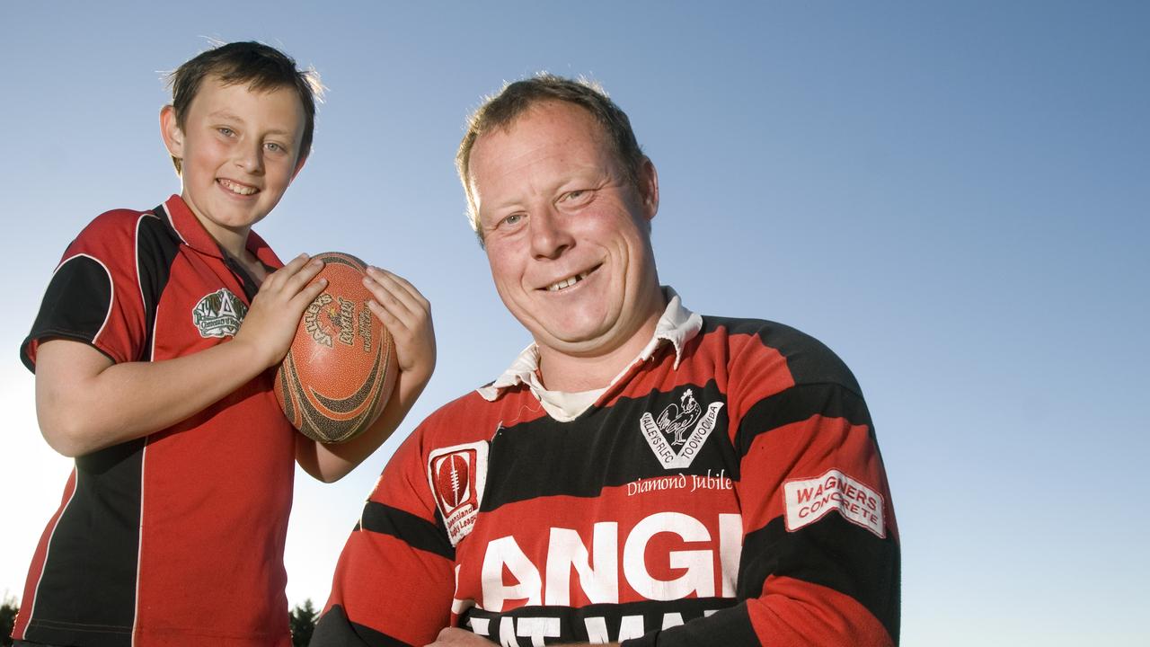 Scott Brunner and his son Patrick Brunner in 2010. Photo: Kevin Farmer