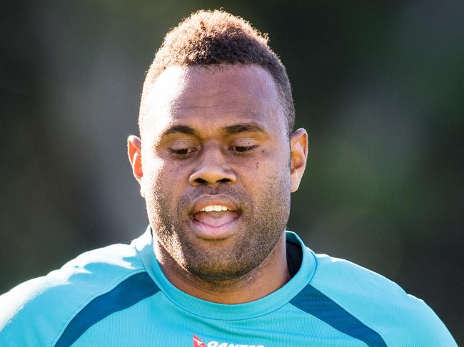 The Qantas Wallabies train at Leichhardt Oval, Sydney, ahead of the June 2017 Arvo Test Rugby Series fixture against Scotland. Eto Nabuli.