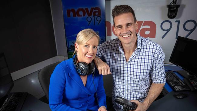 Nova breakfast duo Jodie Oddy and Andrew Hayes.