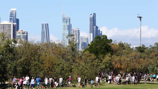 Look at all these #fit people out at the Broadwater Parklands. Picture Glenn Hampson