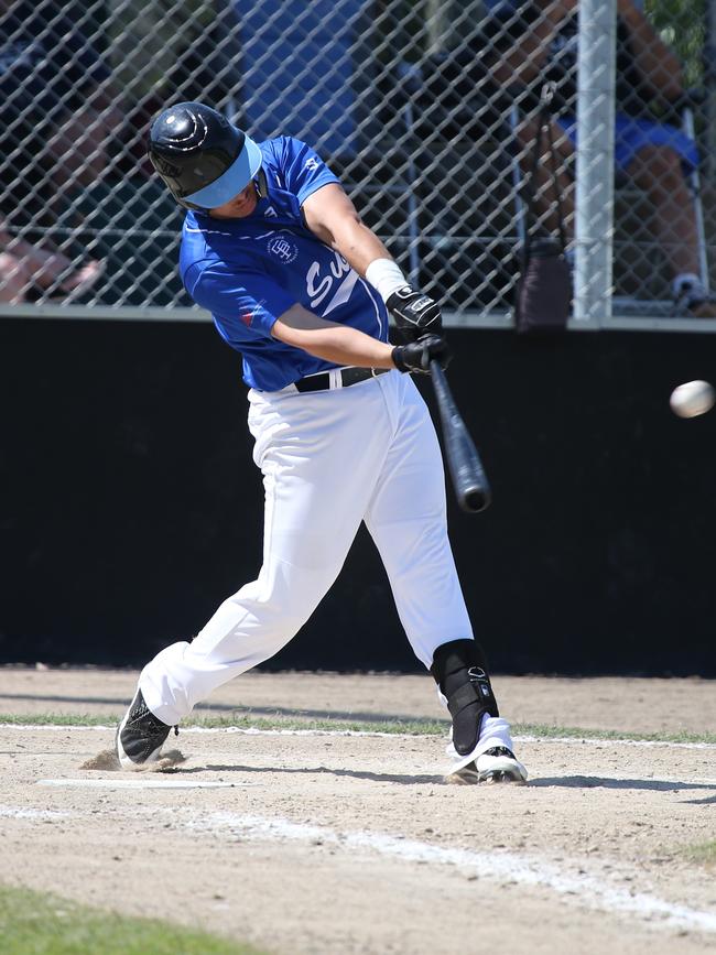 Greater Brisbane League baseball - Coomera vs Surfers Paradise at Beenleigh. Surfers’ James Philibossian. Picture: Mike Batterham