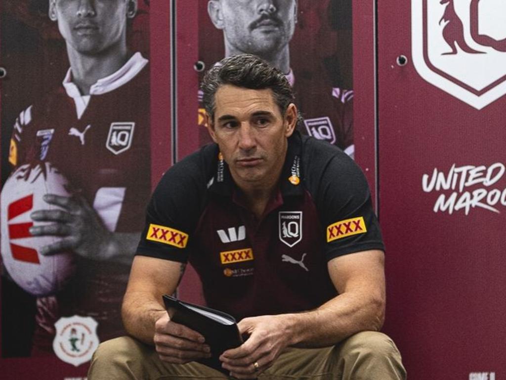 Queensland State of Origin coach Billy Slater pictured before the start of Game Two at the MCG in Melbourne. Picture Instagram @qldmaroons