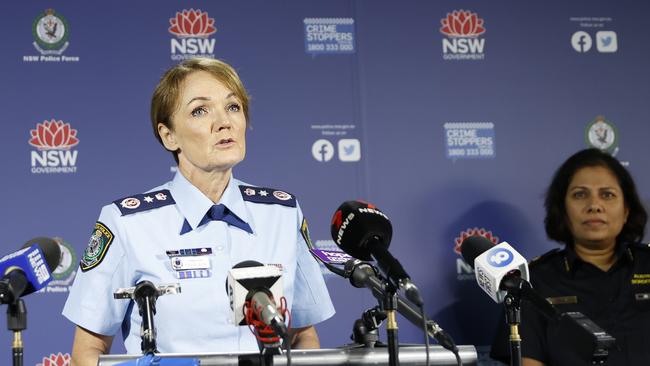Commissioner Karen Webb says police are working with the government to push through a ban on encrypted devices. Picture: NCA NewsWire / Dylan Coker