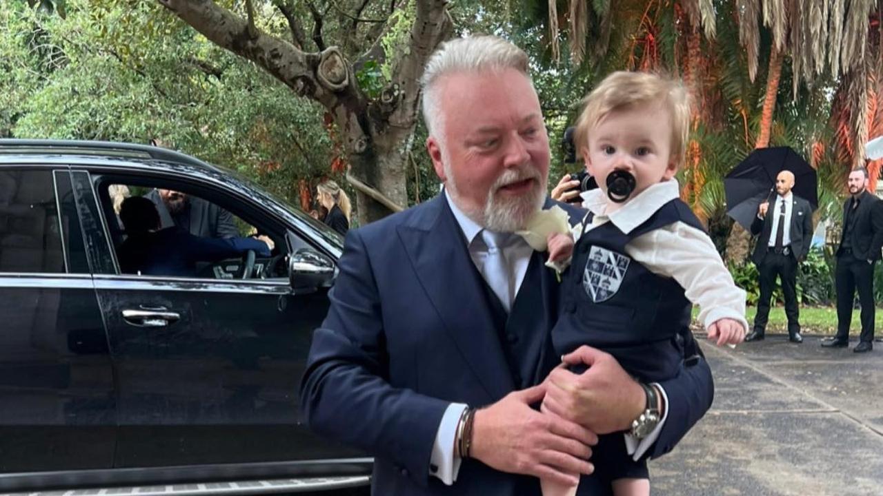 Kyle Sandilands with his son, Otto. Picture: KIIS/Instagram