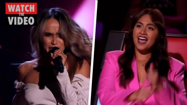 Jess Mauboy stunned by familiar face on The Voice