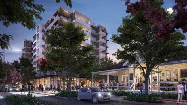 Concept images of the Yeerongpilly Green. Development of the masterplan has been deferred due to coronavirus restrictions.