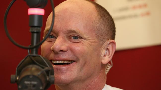 Premier Campbell Newman starts his election campaign with a visit to the Gold Coast and Southern Cross Austereo on air with Gold FM. Picture: Adam Head