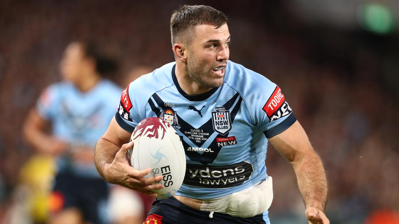 James Tedesco and his hip padding. NRL Imagery