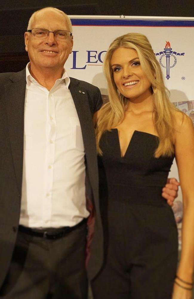 Columnist Erin Molan with her dad, former senator Jim Molan.