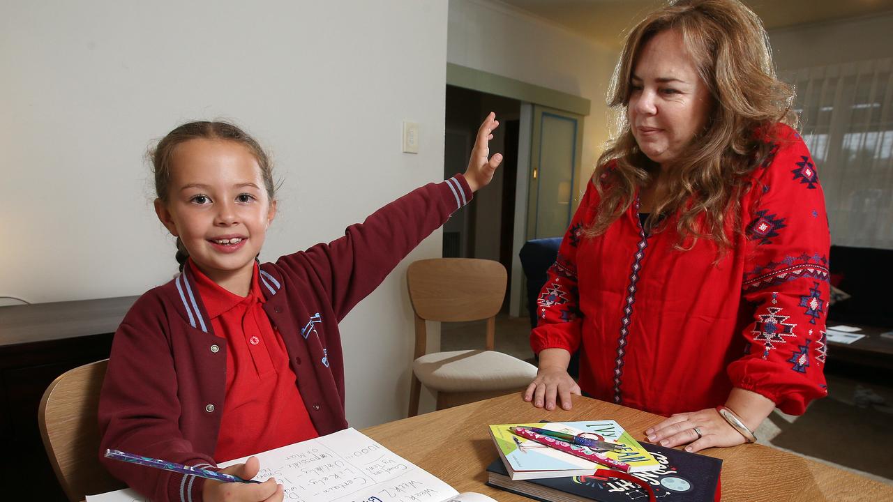 Isla tells mum Yetta she doesn't need her help with her homework. Picture: News Corp