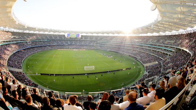 The A-League grand final in Perth drew a bumper crowd. Picture: Getty Images