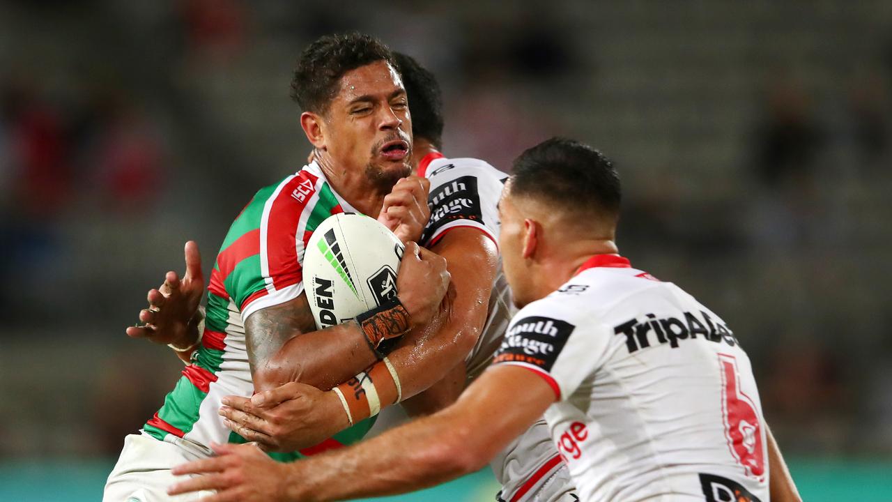 NRL 2019: Dragons vs Souths; Greg Inglis, Dane Gagai defence, Rabbitohs ...