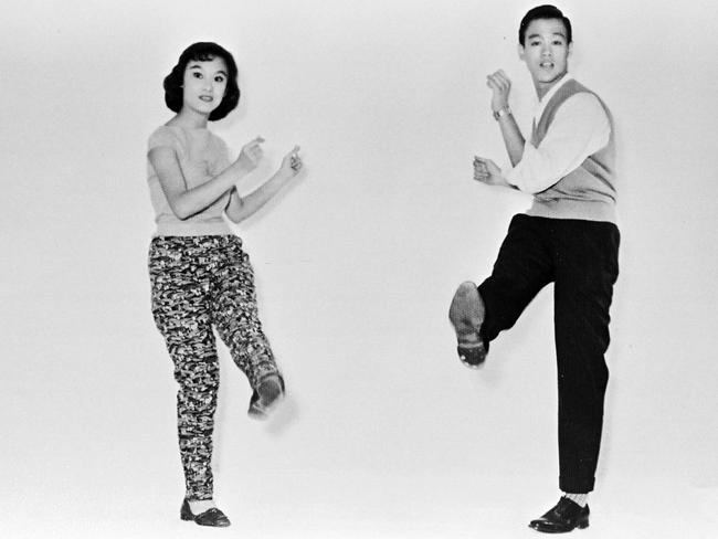 Margaret Leung and Bruce Lee practicing the cha-cha in 1957. Pic: David Tadman.