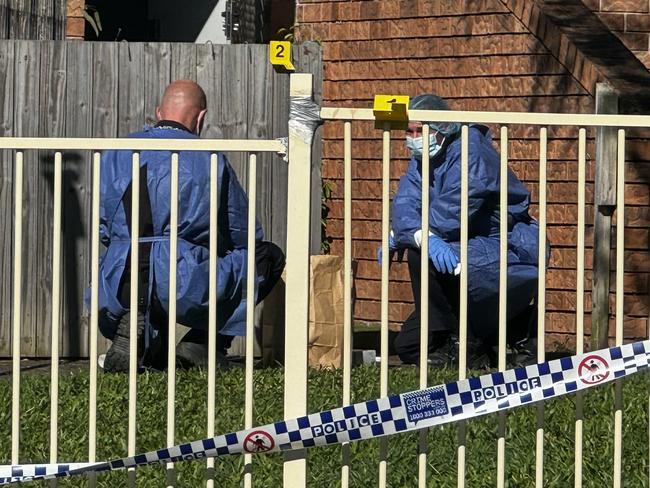 Forensic officers are investigating the scene of an alleged attack. Picture: Charlton Hart