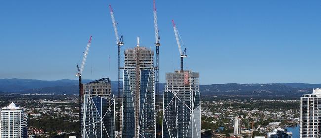 The stunning Jewel triple towers project at Surfers Paradise is, according to one observer close to the project, “one of the most over-specced buildings ever designed”. Picture: Glenn Hampson