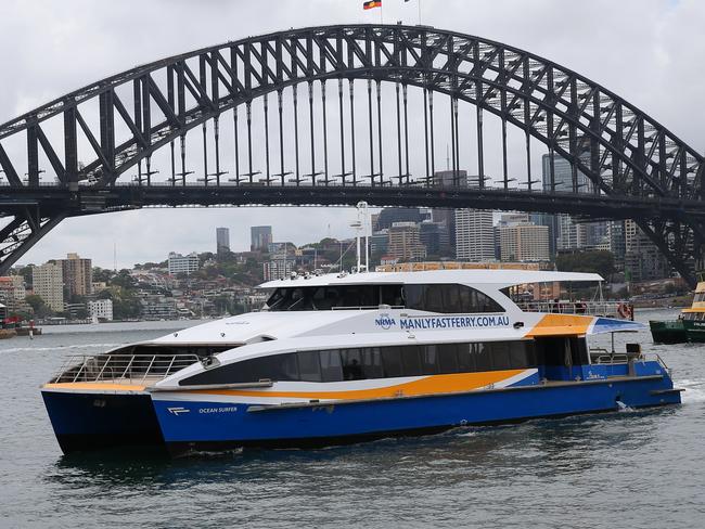 SYDNEY, AUSTRALIA - NewsWire Photos DECEMBER 30, 2022: The Manly Fast Ferry in Circular Quay on Friday. Picture: NCA NewsWire / Nikki Short