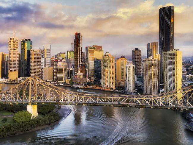 Developing Queensland - Brisbane skyline.