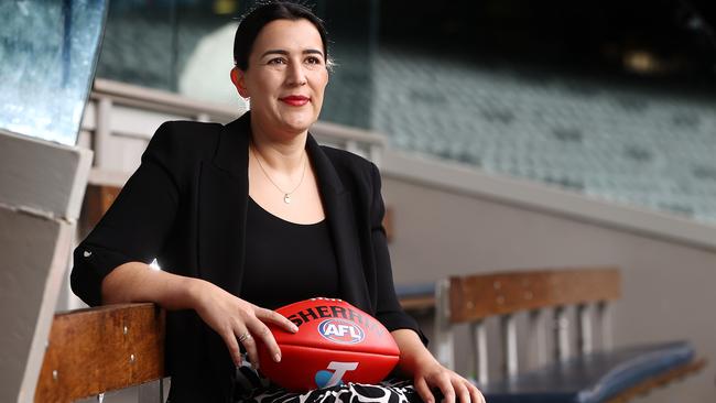 Laura Kane says her long-term vision is to the get more women in senior leadership positions in footy. Picture: Michael Klein