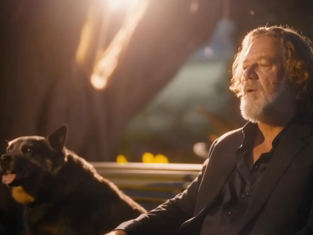 Russell Crowe features on the latest single from Italian singer Zucchero. He recorded his vocals on his farm in Nana Glen, and shot his part of the video in Guanaba in Queensland. Picture: Zucchero/Youtube