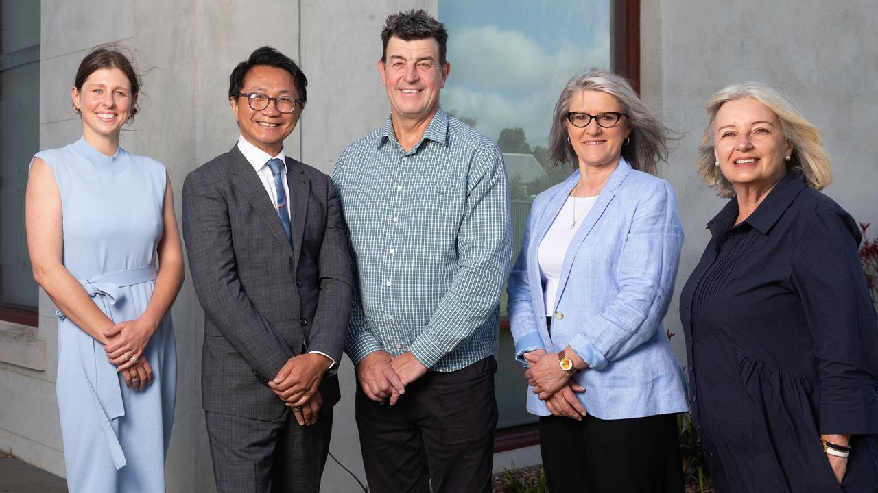 The Borough of Queenscliffe's new council: Isabelle Tolhurst, Donnie Grigau, Brendan Monahan, Helene Cameron and Di Rule. Picture: Supplied.