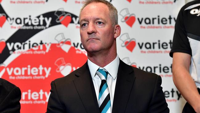 Port Adelaide Executive General Manager Matthew Richardson says the club is confident of its case to wear the prison bars guernsey in future Showdowns. Picture: Bianca De Marchi