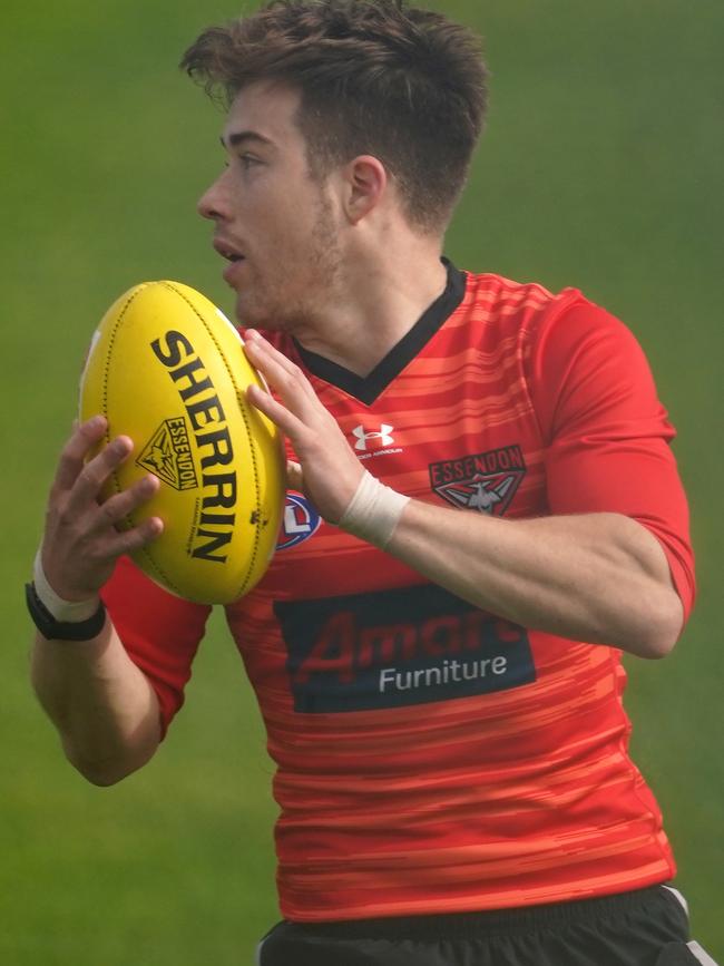 Star Essendon midfielder Zach Merrett could become a restricted free agent at the end of 2021.