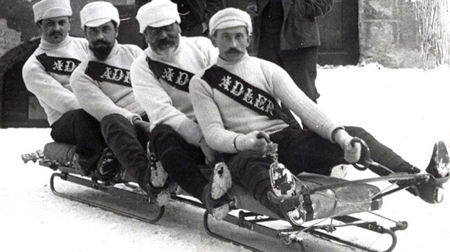 The Swiss bobsled team in 1910. Supplied image