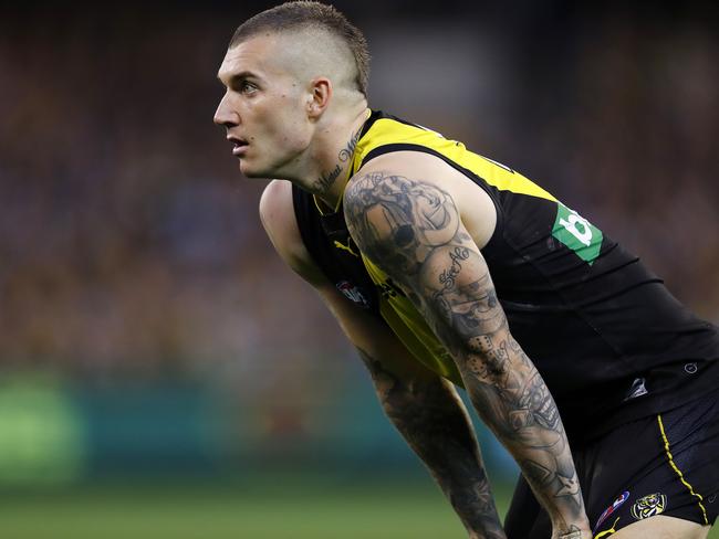 Richmond's Dustin Martin in the third quarter. Picture: Michael Klein