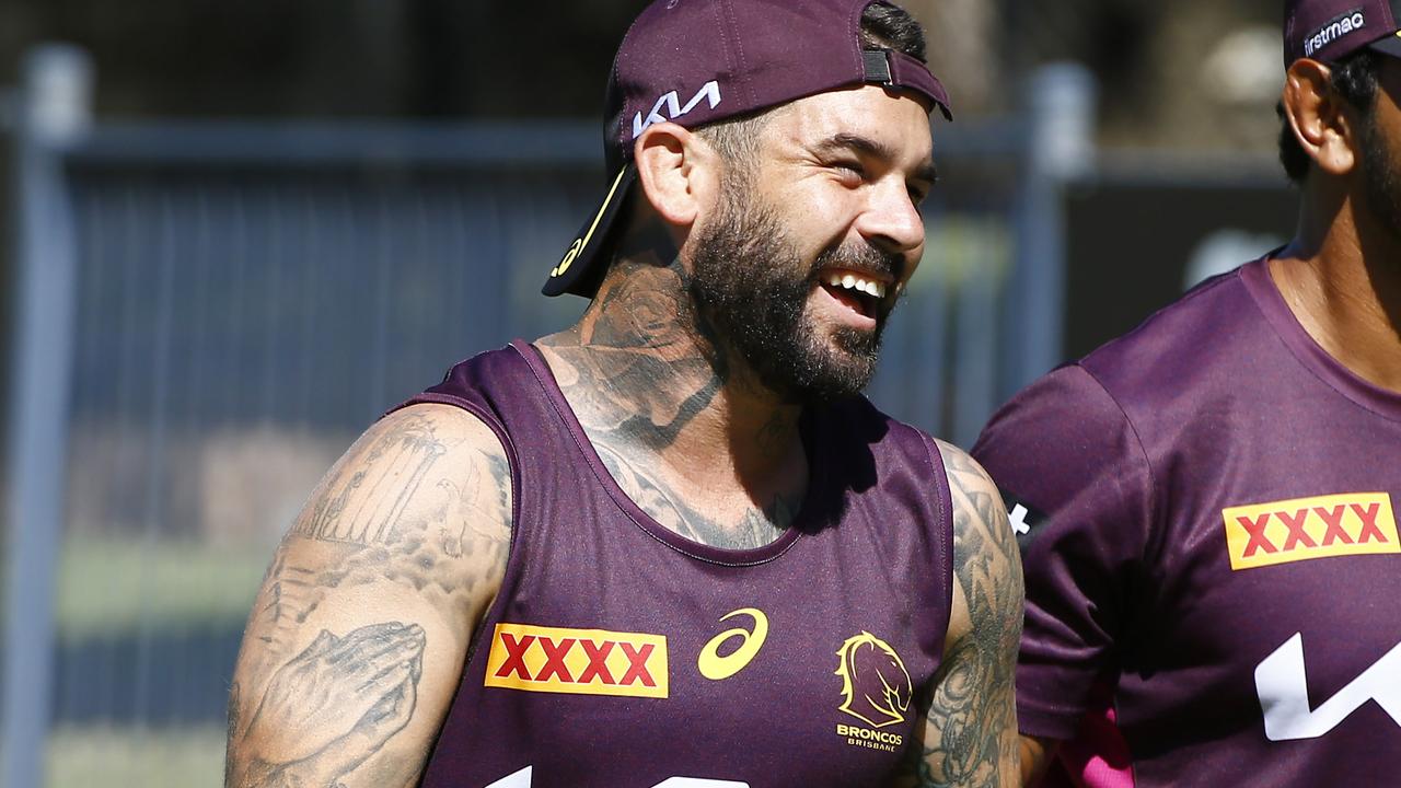 Adam Reynolds during the Broncos training session at Red Hill. Picture: Tertius Pickard