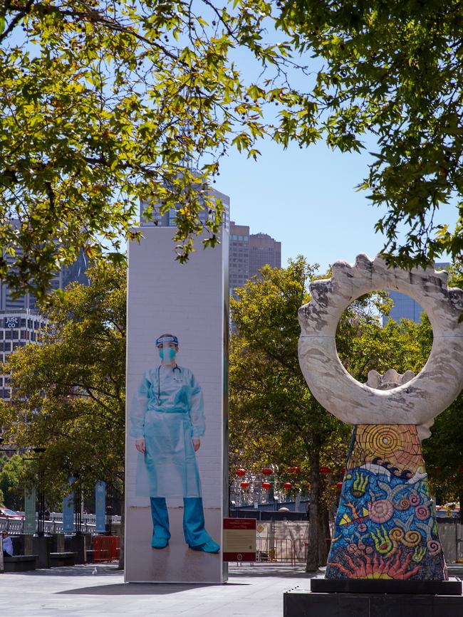 Crown Melbourne have celebrated the beginning of the Chinese New Year by decorating the iconic fire towers with 'Portraits of Strength' for two weeks.