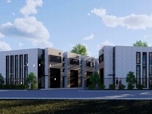 An artist's impression of a building comprising proposed 